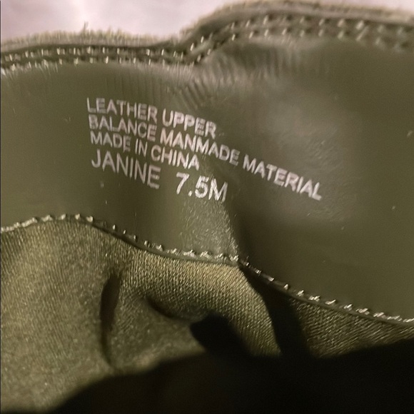 Violet & Red Green Suede Heeled Tall Boots with Box Detail and Mid-Calf Design - Picture 10 of 10